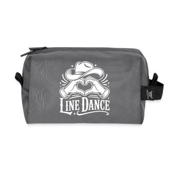 Amour de la danse en ligne - Trousse de toilette en tissu recyclé - anthracite - Devant