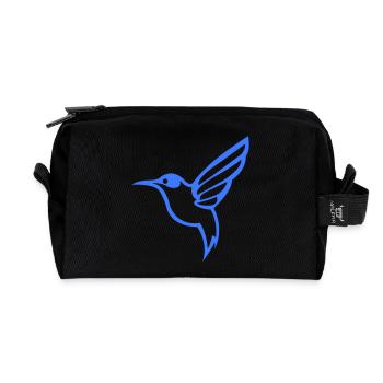 Kolibri Silhouette Vogel - Recycelte Kulturtasche - Schwarz - Vorne
