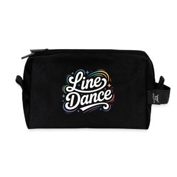 Line Dance mein Hobby - meine Passion - mein Ding - Recycelte Kulturtasche - Schwarz - Vorne