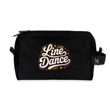 Line Dance mein Hobby - meine Passion - mein Ding - Recycelte Kulturtasche - Schwarz - Vorne