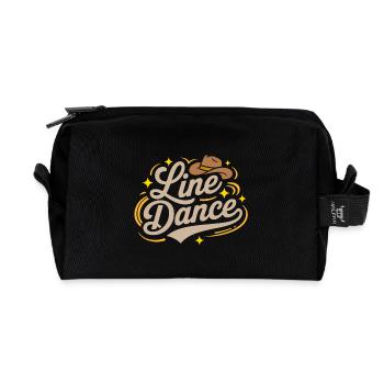 Line Dance mein Hobby - meine Passion - mein Ding - Recycelte Kulturtasche - Schwarz - Vorne
