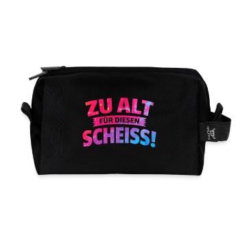 trop vieux pour ces conneries - Trousse de toilette en tissu recyclé - noir - Devant