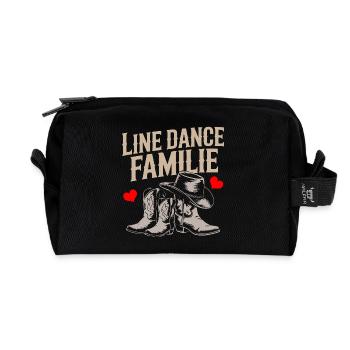 Danse en ligne Famille Papa Maman Enfants - Trousse de toilette en tissu recyclé - noir - Devant