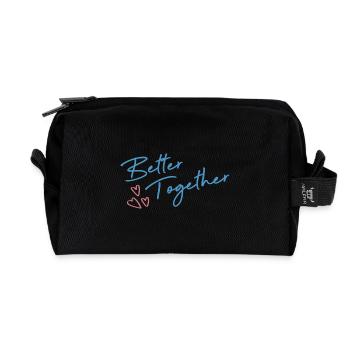 Un t-shirt Better Together Minimalist Love Couple - Trousse de toilette en tissu recyclé - noir - Devant