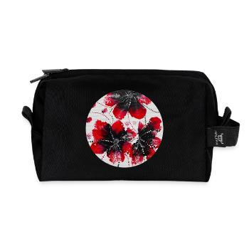 Stilvoll & und Individuell für Dich! - Recycelte Kulturtasche - Schwarz - Vorne
