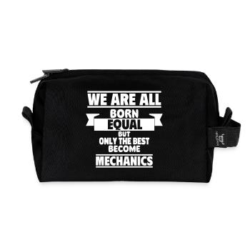 Only the best become mechanics - Recycled Toiletry Zip Bag - black - Front