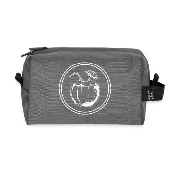 Kokos Icon Symbol - Recycelte Kulturtasche - Anthrazit - Vorne