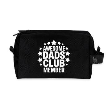 Awesome Dads Club Member of the Dads' Club - Recycled Toiletry Zip Bag - black - Front