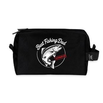 Bester Angelpapa Best Fishing Dad Approved - Recycled Toiletry Zip Bag - black - Front