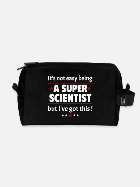 Ce n’est pas facile d’être un super scientifique - Trousse de toilette en tissu recyclé - noir