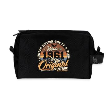 1961 Vintage Vintage Rétro Cadeau d’anniversaire - Trousse de toilette en tissu recyclé - noir - Devant