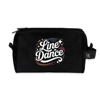 Line Dance mein Hobby - meine Passion - mein Ding - Recycelte Kulturtasche - Schwarz - Vorne