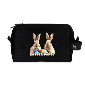 Party - Recycelte Kulturtasche - Schwarz - Vorne