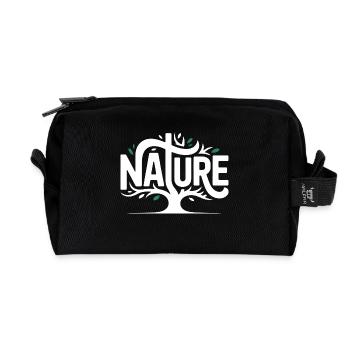 Natur - Coo Tree Logo - Recycelte Kulturtasche - Schwarz - Vorne