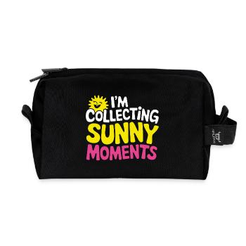 Sunny Summer Moments Vibes Sommer Sonne - Recycelte Kulturtasche - Schwarz - Vorne