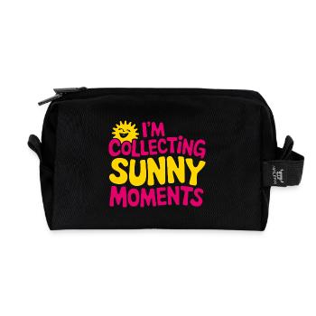 Sunny Summer Moments Vibes Sommer Sonne - Recycelte Kulturtasche - Schwarz - Vorne