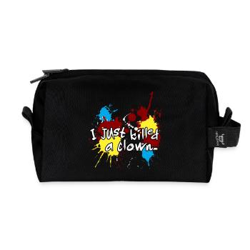 ICH HAB EINEN CLOWN GETÖTET - Recycelte Kulturtasche - Schwarz - Vorne