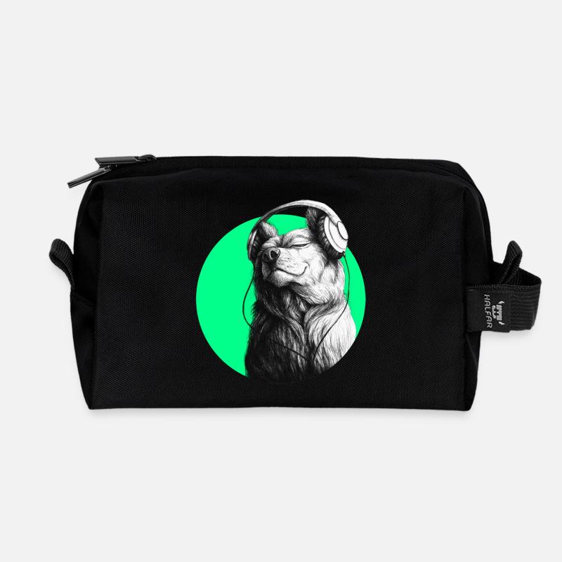 put your record on - Recycelte Kulturtasche - Schwarz