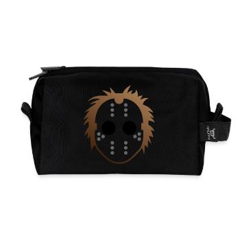Maske eines seriellen Killers - Recycelte Kulturtasche - Schwarz - Vorne