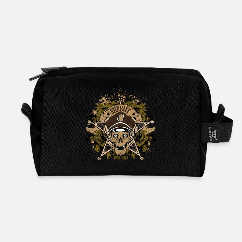 sheriff - Recycled Toiletry Zip Bag - black