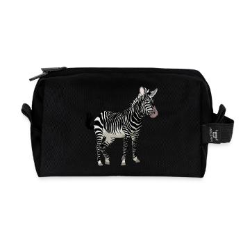 zebra horse safari serengeti africa afrika pferd12 - Recycelte Kulturtasche - Schwarz - Vorne
