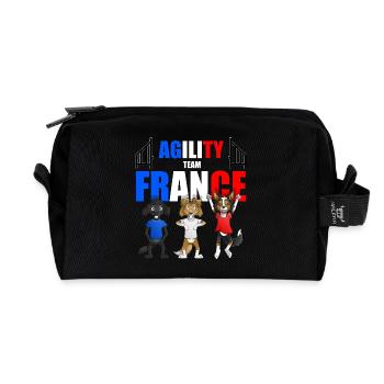 Agility Frankreich - Recycelte Kulturtasche - Schwarz - Vorne