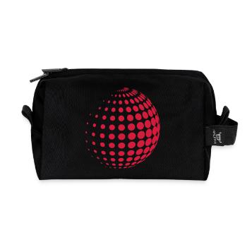 Dotted Sphere - Recycled Toiletry Zip Bag - black - Front