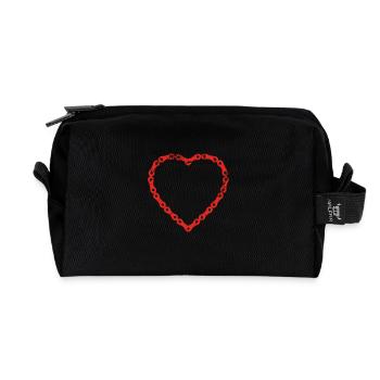 sport cadeau hobby christmas amour cycle cy - Trousse de toilette en tissu recyclé - noir - Devant