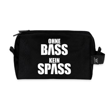 Ohne Bass Kein Spass Electronic Music Festival Fun - Recycelte Kulturtasche - Schwarz - Vorne