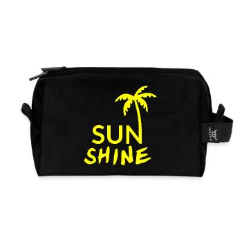 SUN SHINE - Recycelte Kulturtasche - Schwarz - Vorne