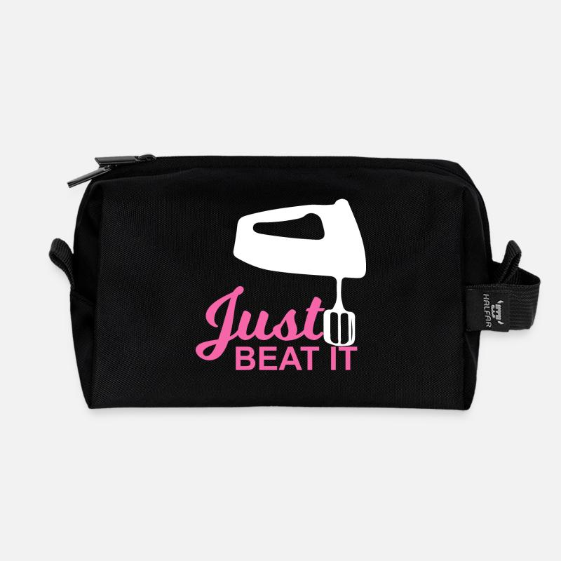 Einfach nur schlagen! - Geschenk - Recycelte Kulturtasche - Schwarz