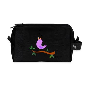 Songbird - sweet bird - Recycled Toiletry Zip Bag - black - Front