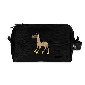 Pferd 01 - Recycelte Kulturtasche - Schwarz - Vorne