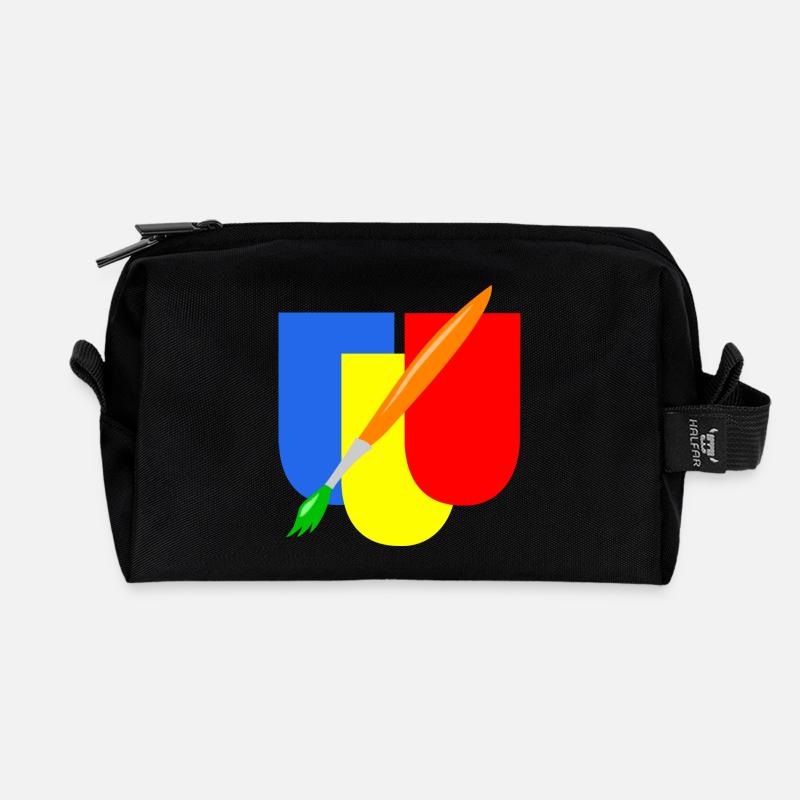 maler wappen handwerk - Recycelte Kulturtasche - Schwarz