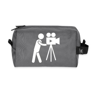 Kameramann Kamerafrau Fotograf Fotografin - Recycelte Kulturtasche - Anthrazit - Vorne