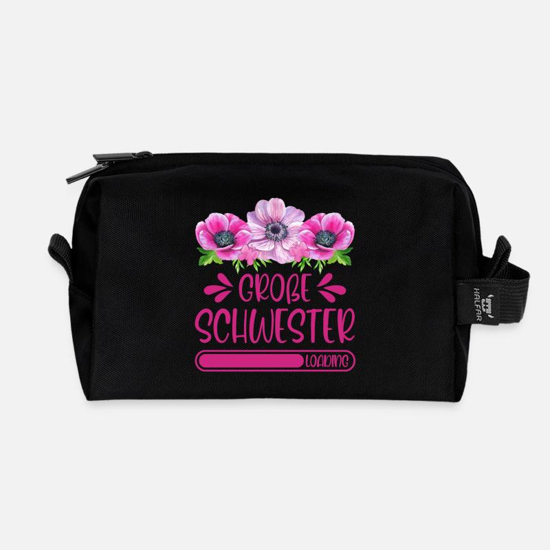 Große Schwester Loading - Recycelte Kulturtasche - Schwarz