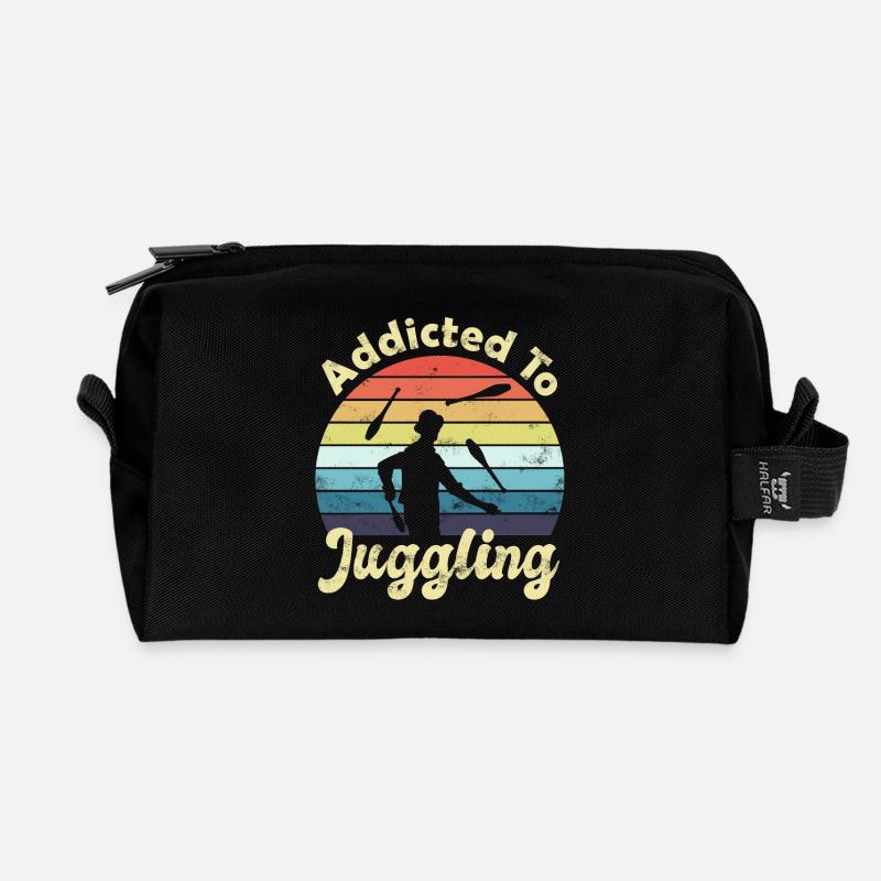 Jonglieren Jongleur - Recycelte Kulturtasche - Schwarz