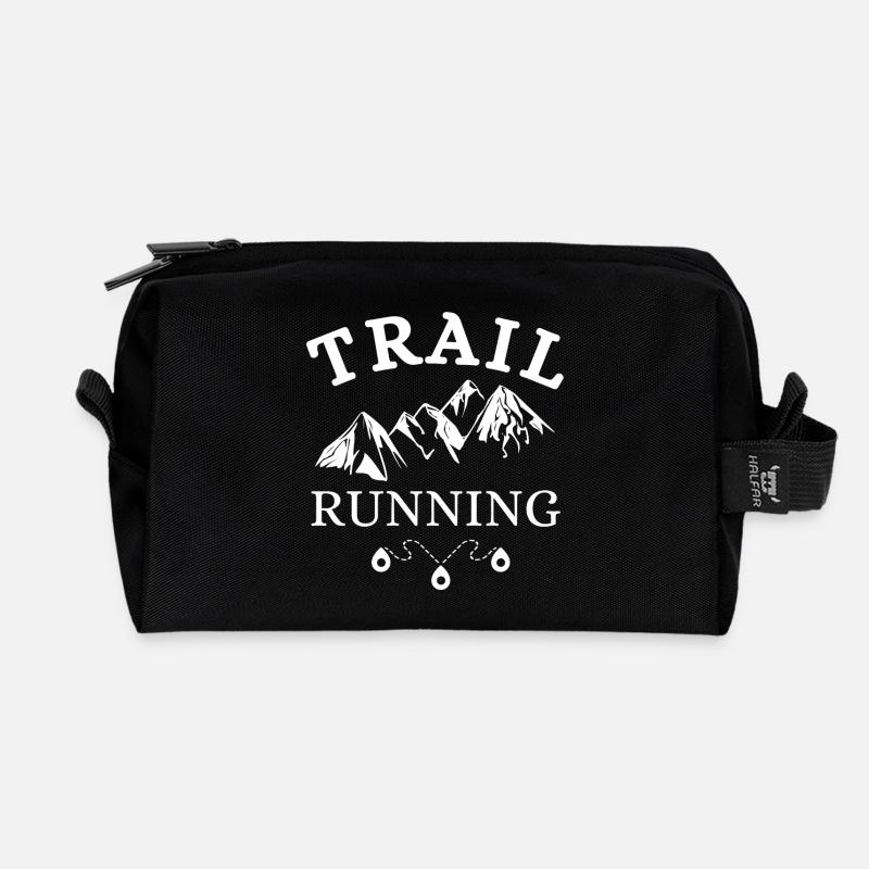 Trail, Trailrunning, Laufen - Recycelte Kulturtasche - Schwarz