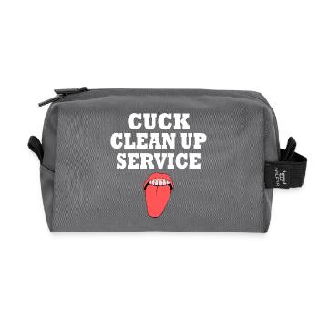 Cuckold cuck clean up service - Recycelte Kulturtasche - Anthrazit - Vorne