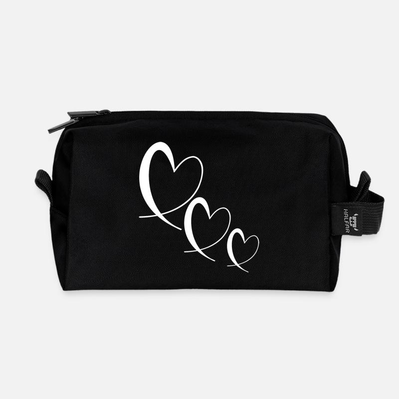 HERZ. HEILIGER VALENTINSTAG. Junggesellinnenabschied. ICH LIEBE DICH. ICH LIEBE DICH - Recycelte Kulturtasche - Schwarz