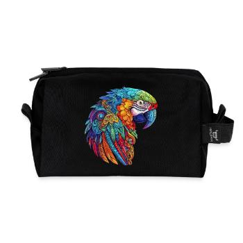 Parrot Macaw - Recycled Toiletry Zip Bag - black - Front
