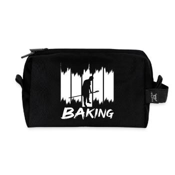 Pâtisserie amusante - Trousse de toilette en tissu recyclé - noir - Devant