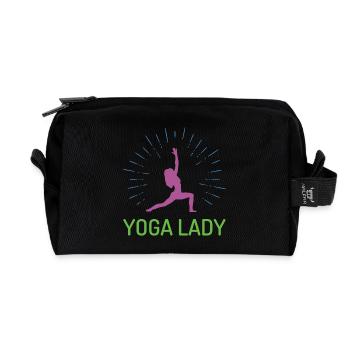 Fille de yoga - Trousse de toilette en tissu recyclé - noir - Devant