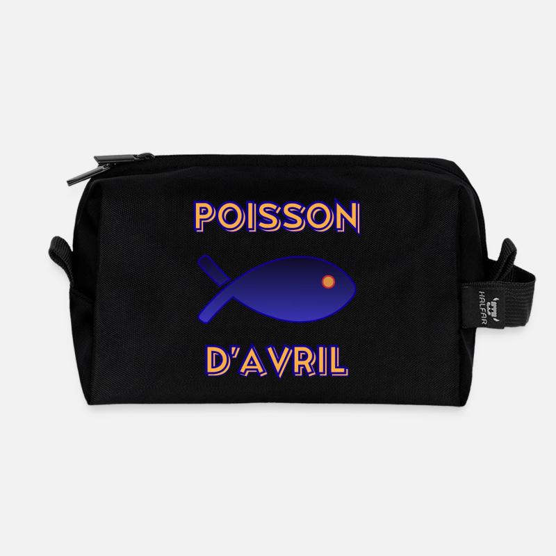 POISSON D'AVRIL - Trousse de toilette en tissu recyclé - noir