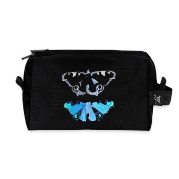 aus der Rolle fallen / fall out of character - Recycelte Kulturtasche - Schwarz - Vorne
