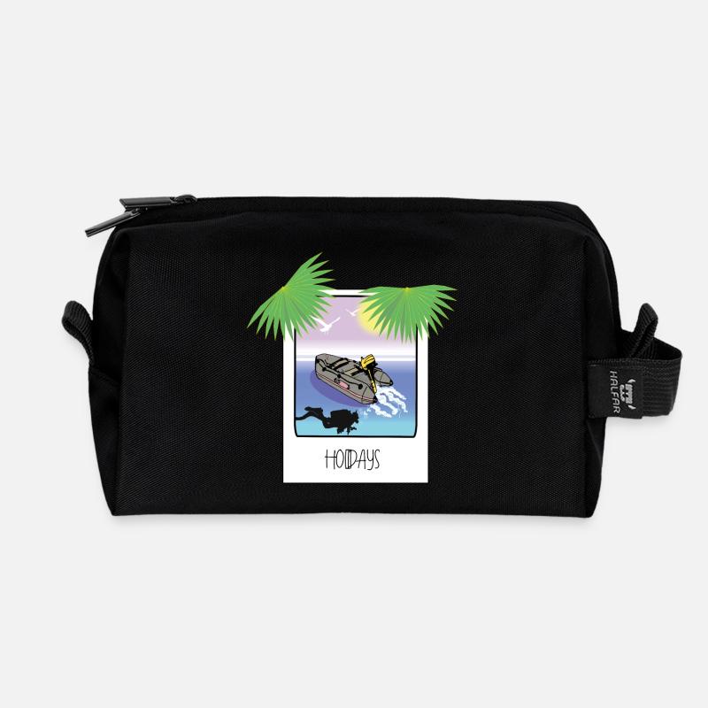 Schnappschuss Urlaub - Recycelte Kulturtasche - Schwarz