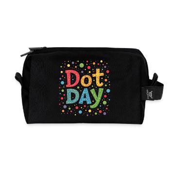 DOT-TAG - Recycelte Kulturtasche - Schwarz - Vorne
