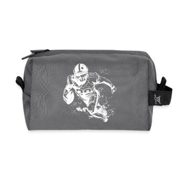 Football player - Recycled Toiletry Zip Bag - anthracite - Front