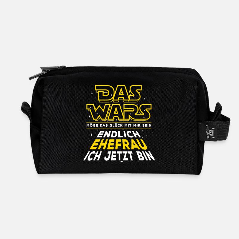 Das Wars - Endlich Ehefrau ich jetzt bin - Recycelte Kulturtasche - Schwarz