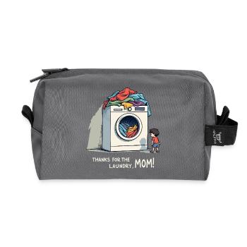 Danke für die Wäsche, Mama ! - Recycelte Kulturtasche - Anthrazit - Vorne